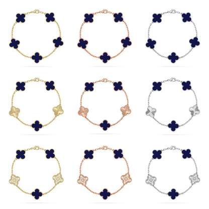 [⭐Luxery]CLOVER 5 MOTIF LAPIS LAZULI BRACELET COLLECTION