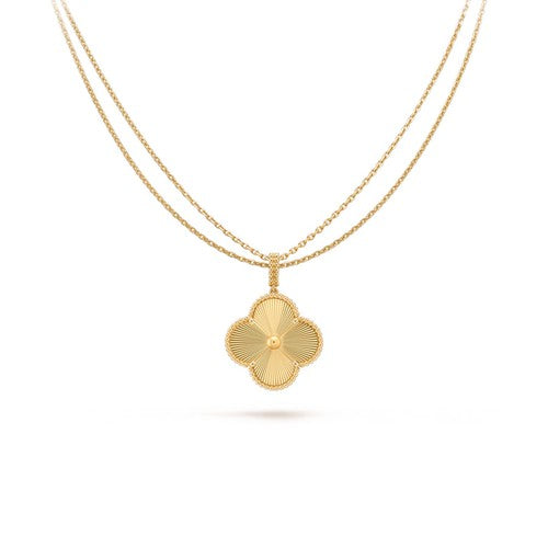 [⭐Luxery]CLOVER 25MM PEDANT NECKLACE GOLD
