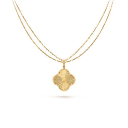 [⭐Luxery]CLOVER 25MM PEDANT NECKLACE GOLD