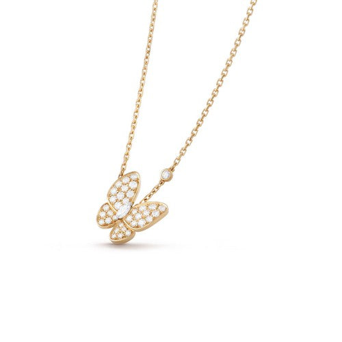 [⭐Luxery]BUTTERFLY DIAMOND NECKLACE