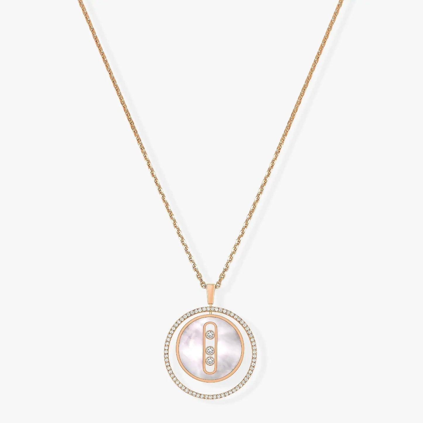 [⭐Luxery]Demo MOVE MM NACRE BLANCHE DIAMOND NECKLACE