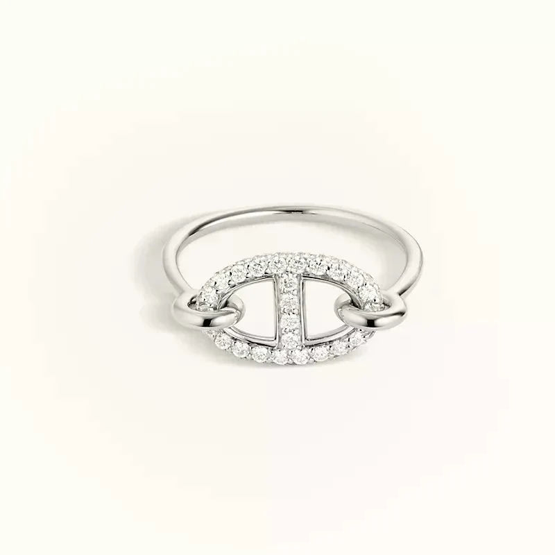 [⭐Luxery]RONDE SMALL SILVER DIAMOND RING
