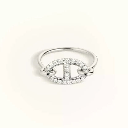 [⭐Luxery]RONDE SMALL SILVER DIAMOND RING