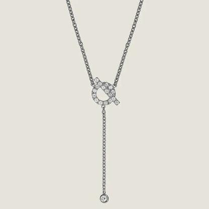 [⭐Luxery]FINESSE SILVER DIAMOND NECKLACE