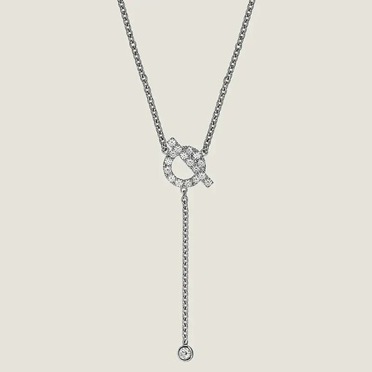 [⭐Luxery]FINESSE SILVER DIAMOND NECKLACE
