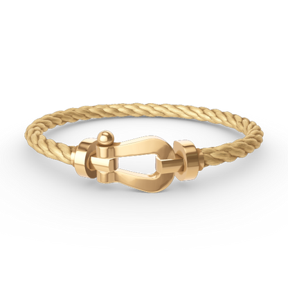 [⭐Luxery]FORCE LARGE HORSESHOE NO DIAMOND BRACELET GOLD