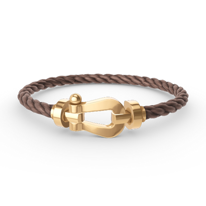 [⭐Luxery]FORCE LARGE HORSESHOE NO DIAMOND BRACELET GOLD