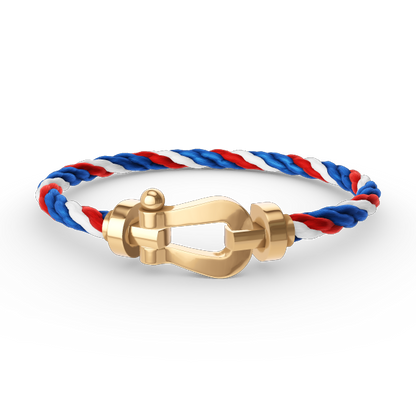 [⭐Luxery]FORCE LARGE HORSESHOE NO DIAMOND BRACELET GOLD