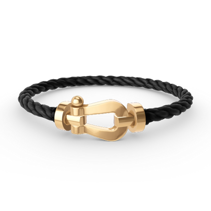 [⭐Luxery]FORCE LARGE HORSESHOE NO DIAMOND BRACELET GOLD