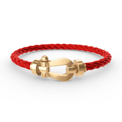 [⭐Luxery]FORCE LARGE HORSESHOE NO DIAMOND BRACELET GOLD