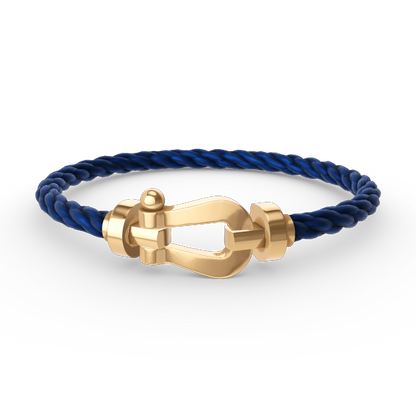 [⭐Luxery]FORCE LARGE HORSESHOE NO DIAMOND BRACELET GOLD