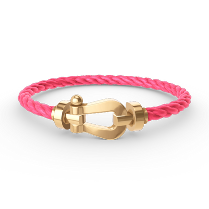 [⭐Luxery]FORCE LARGE HORSESHOE NO DIAMOND BRACELET GOLD