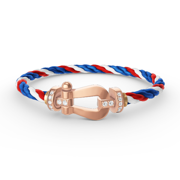 [⭐Luxery]FORCE LARGE HORSESHOE HALF DIAMOND BRACELET ROSE GOLD