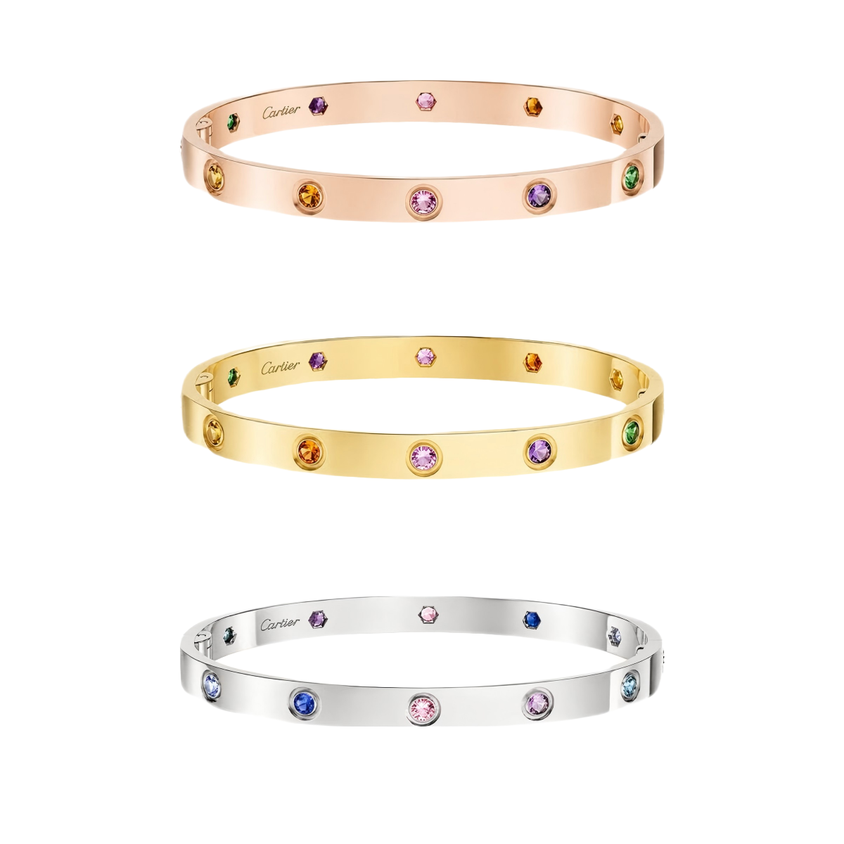 [⭐Luxery] 2026 RAINBOW LOVE BRACELET 6.1MM  10 DIAMONDS
