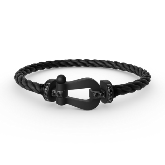 [⭐Luxery]FORCE LARGE SERIES HORSESHOE BLACK SAMURAI BRACELET