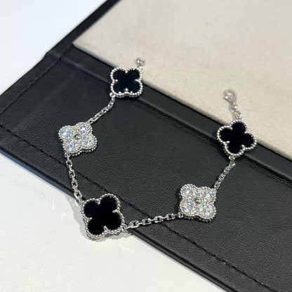 [⭐Luxery] CLOVER 5 MOTIF ONYXS BRACELET COLLECTION