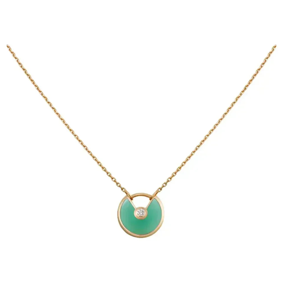 [⭐Luxery]AMULETTE GOLD MALACHITE NECKLACE