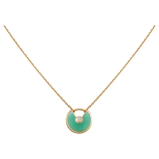 [⭐Luxery]AMULETTE GOLD MALACHITE NECKLACE