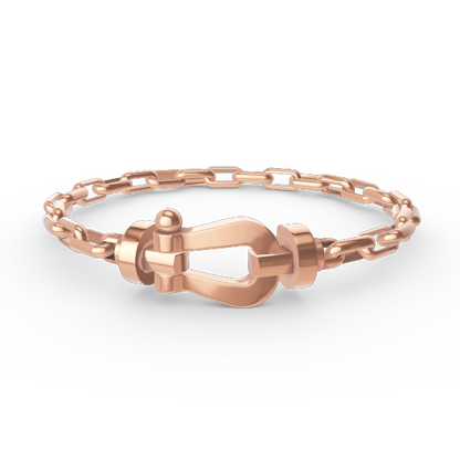 [⭐Luxery]FORCE LARGE HORSESHOE CLASP  METAL BRACELET