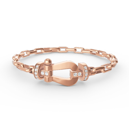 [⭐Luxery]FORCE LARGE HORSESHOE CLASP  METAL BRACELET