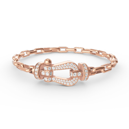 [⭐Luxery]FORCE LARGE HORSESHOE CLASP  METAL BRACELET