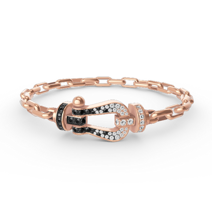 [⭐Luxery]FORCE LARGE HORSESHOE CLASP  METAL BRACELET