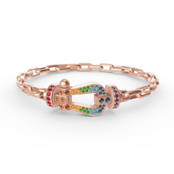 [⭐Luxery]FORCE LARGE HORSESHOE CLASP  METAL BRACELET