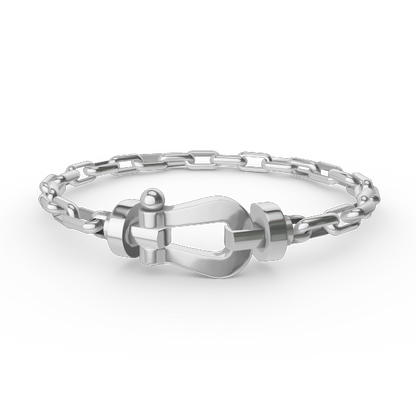 [⭐Luxery]FORCE LARGE HORSESHOE CLASP  METAL BRACELET