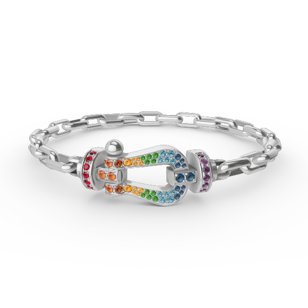 [⭐Luxery]FORCE LARGE HORSESHOE CLASP  METAL BRACELET