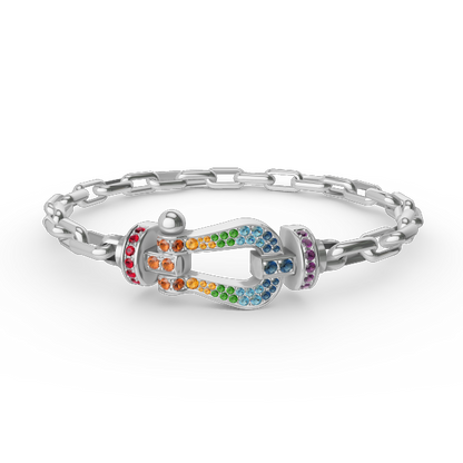 [⭐Luxery]FORCE LARGE HORSESHOE CLASP  METAL BRACELET