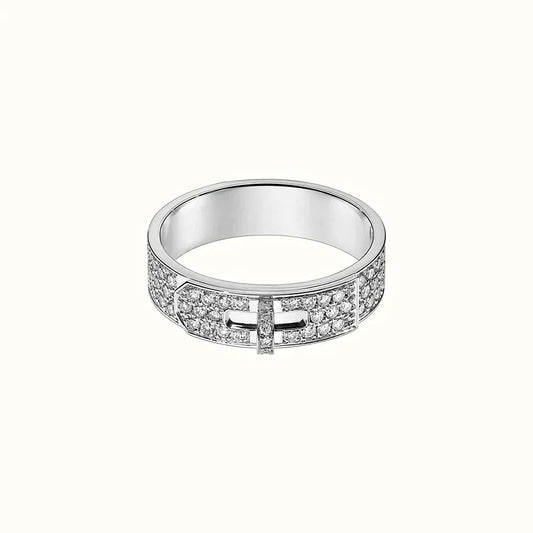 [⭐Luxery]KELLY SILVER DIAMOND RING