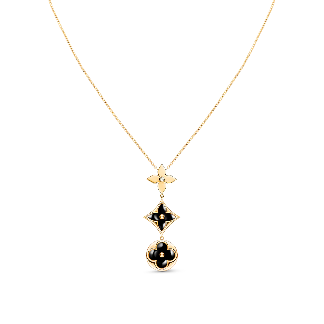 [⭐Luxery]STAR AND SUN ONYX PINK GOLD NECKLACE