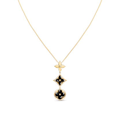 [⭐Luxery]STAR AND SUN ONYX PINK GOLD NECKLACE