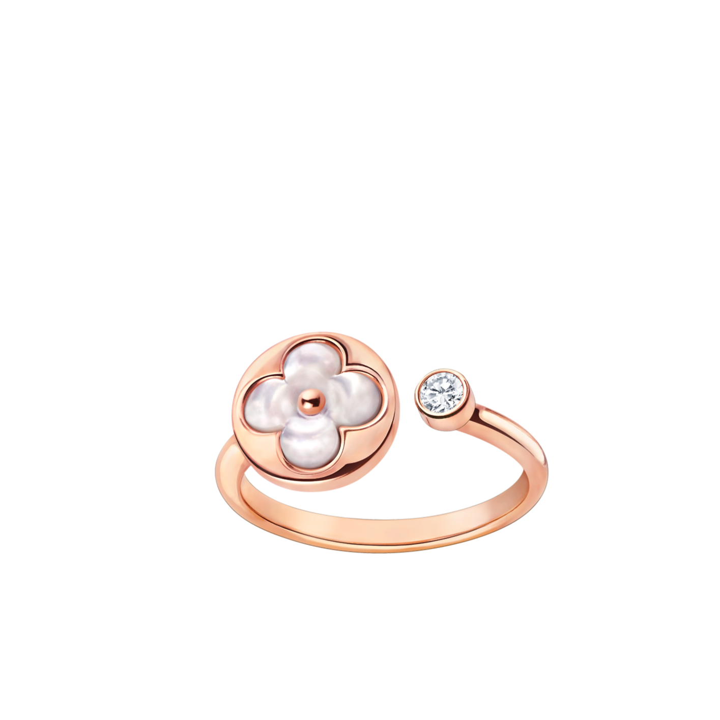 [⭐Luxery]SUN 1 DIAMOND PINK MOP RING