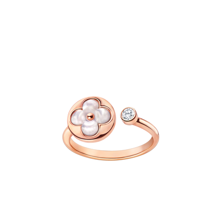 [⭐Luxery]SUN 1 DIAMOND PINK MOP RING