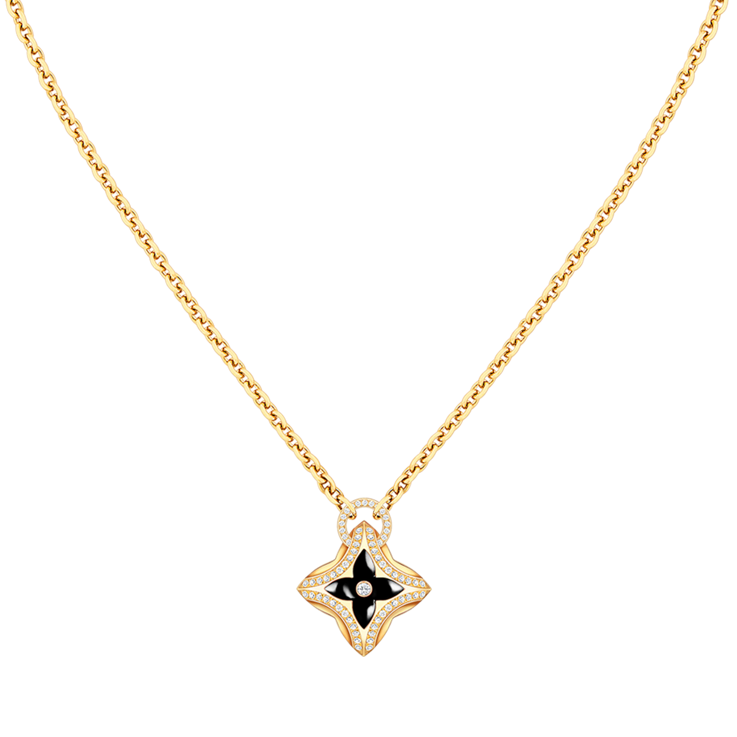 [⭐Luxery]STAR PEDANT PINK GOLD DIAMOND NECKLACE