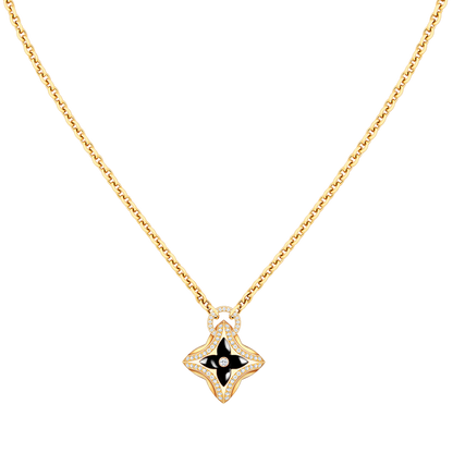 [⭐Luxery]STAR PEDANT PINK GOLD DIAMOND NECKLACE