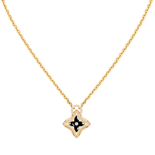 [⭐Luxery]STAR PEDANT PINK GOLD DIAMOND NECKLACE