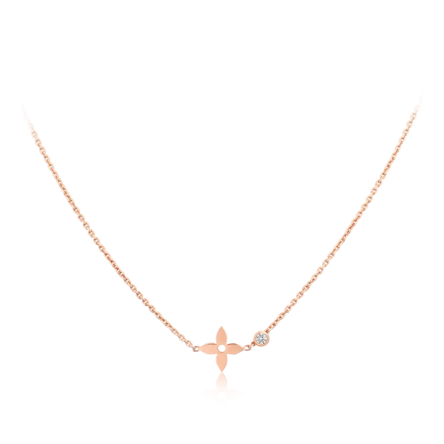 [⭐Luxery]BLOSSOM PENDANT PINK GOLD AND DIAMOND