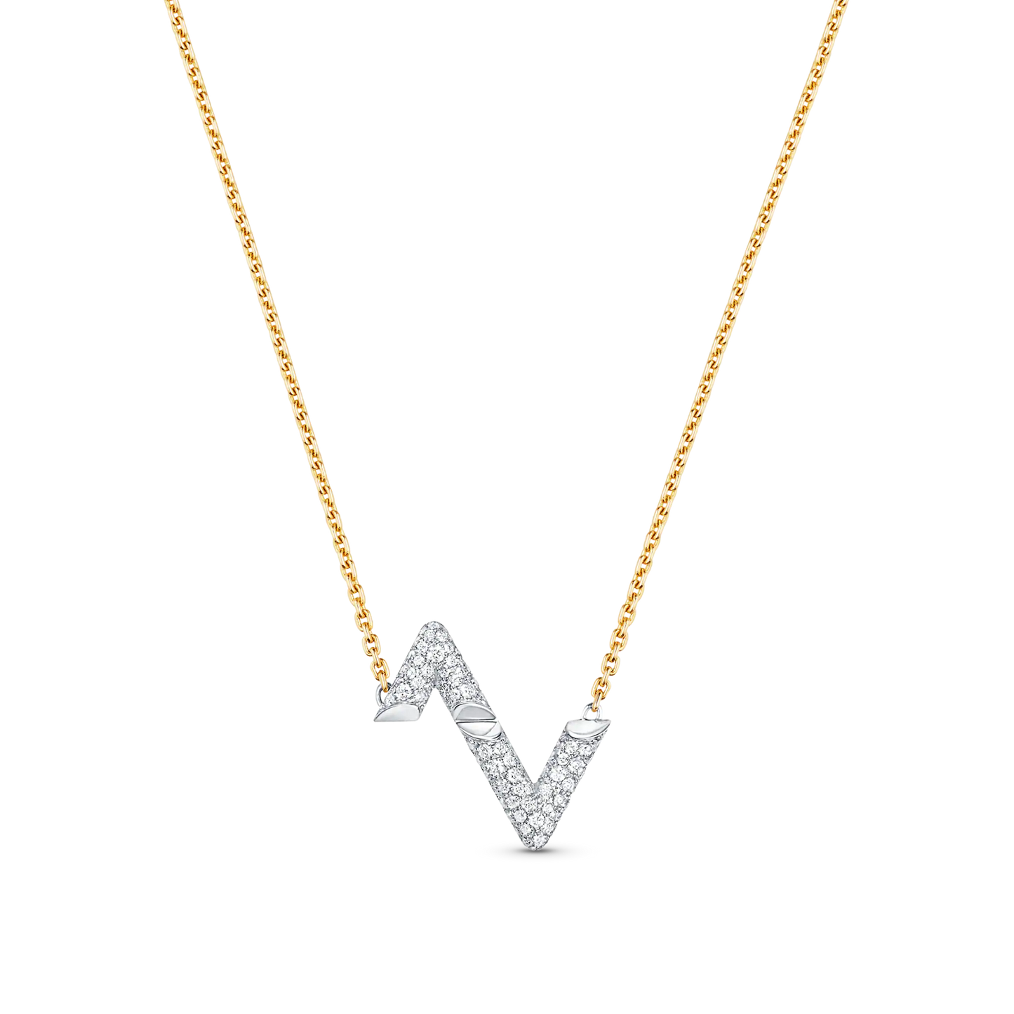 [⭐Luxery]VOLT SILVER DIAMOND PEDANT NECKLACE