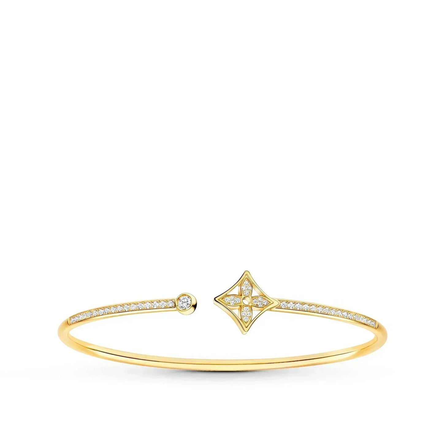[⭐Luxery]IDYLLE GOLD OPEN BRACELET DIAMOND PAVED