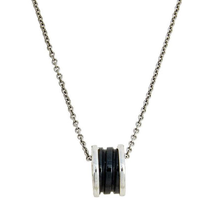 [⭐Luxery]ZERO 1 BLACK CERAMIC SILVER NECKLACE