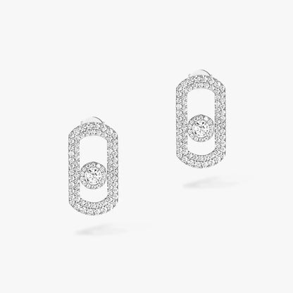 [⭐Luxery]So Move Pave_-Set Diamond Earrings in Silver
