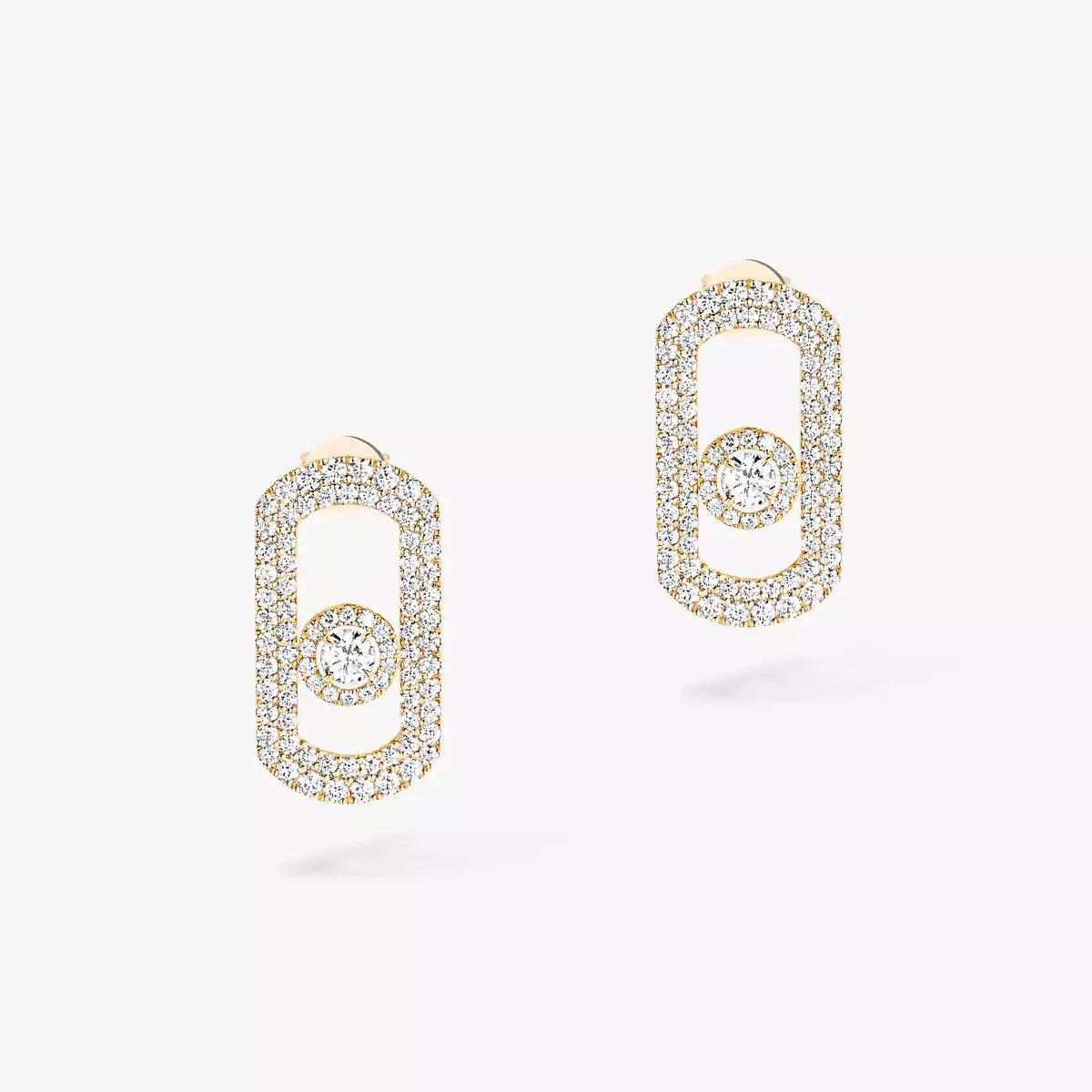 [⭐Luxery]So Move Pave_-Set Diamond Earrings in Silver