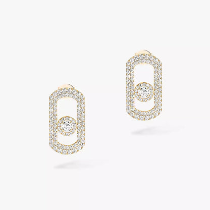 [⭐Luxery]So Move Pave_-Set Diamond Earrings in Silver