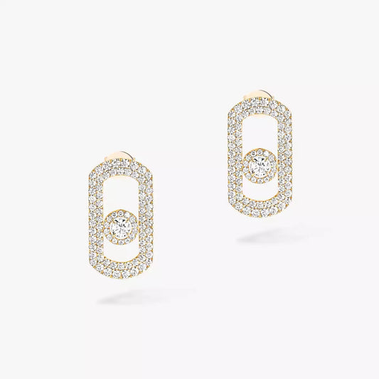 [⭐Luxery]So Move Pave_-Set Diamond Earrings in Silver