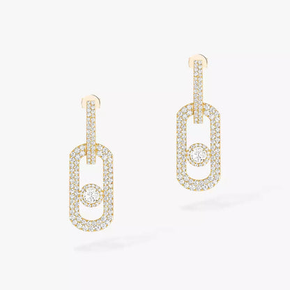 [⭐Luxery]So Move XL Pave_-Set Diamond Pendant Earrings