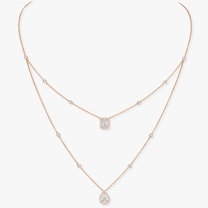 [⭐Luxery]MY TWIN 2 ROW DIAMOND NECKLACE
