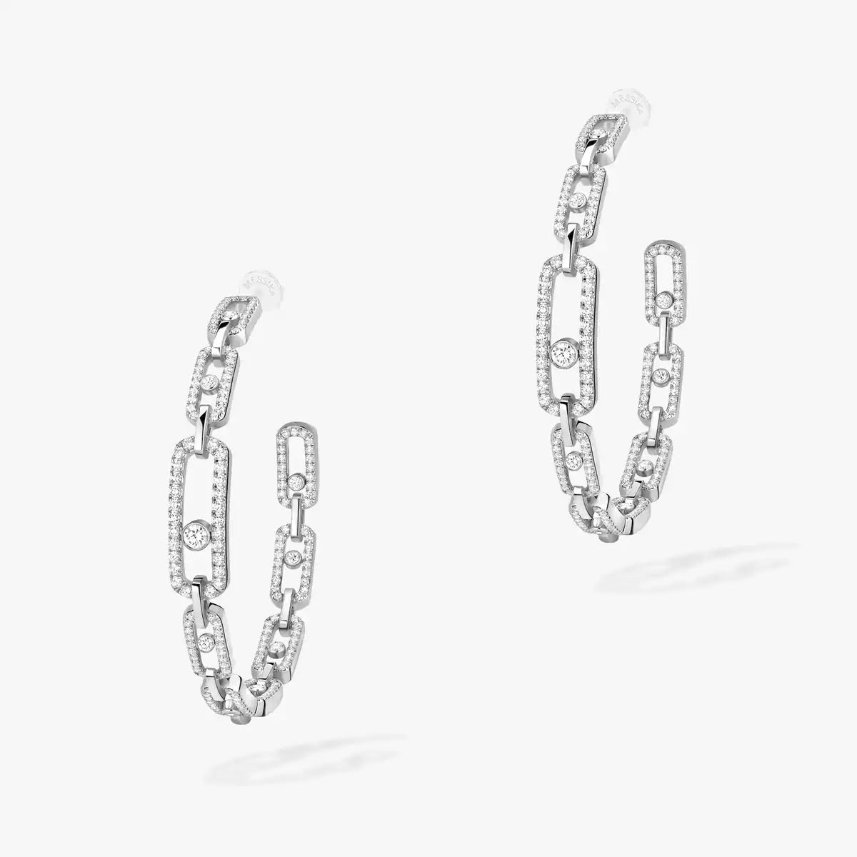[[⭐Luxery]Move Link Diamond Hoop Earrings