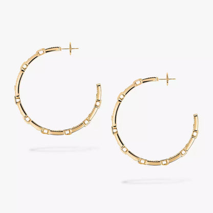 [[⭐Luxery]Move Link Diamond Hoop Earrings